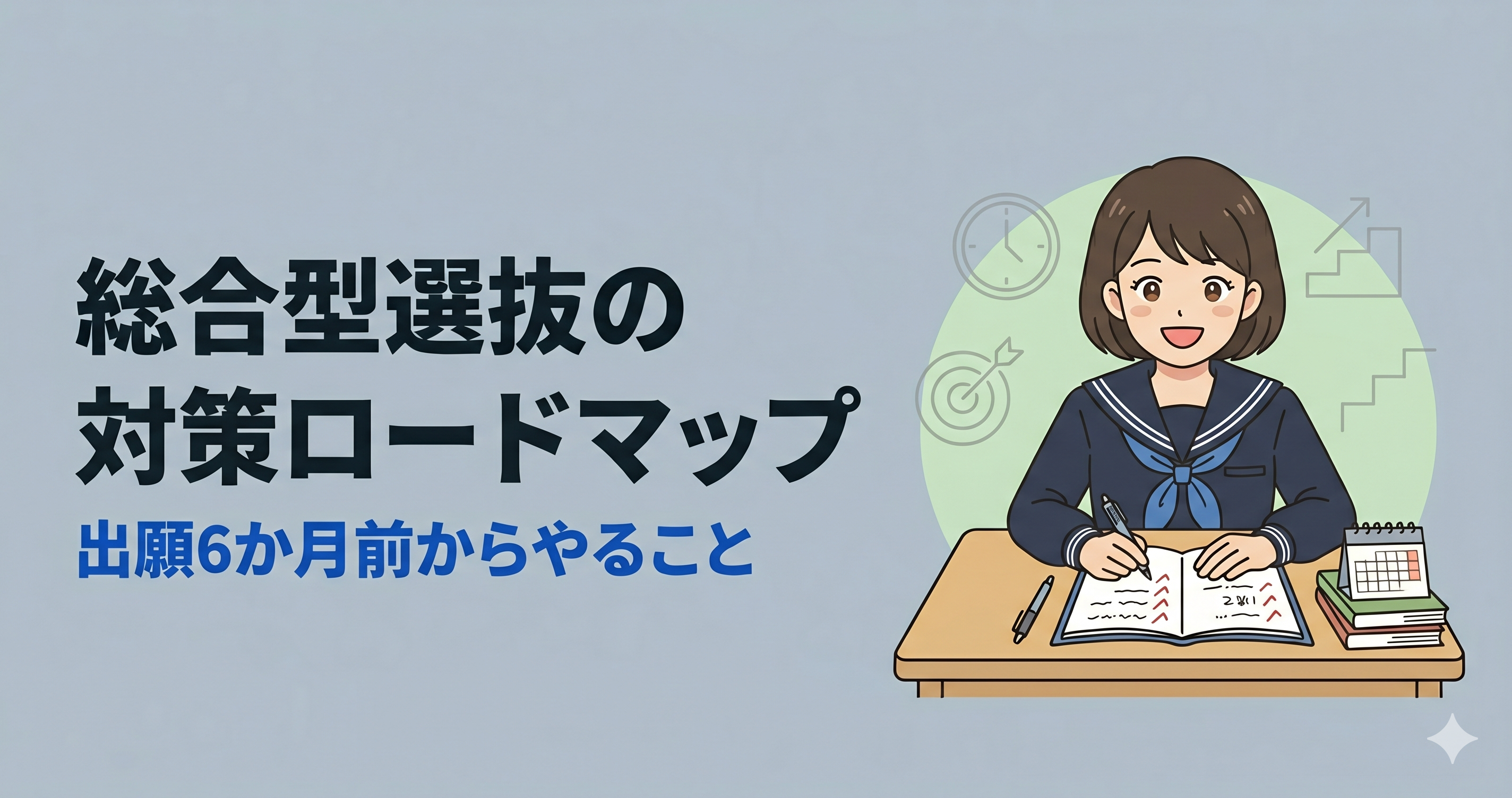 総合型選抜の対策ロードマップ|出願6か月前からやること